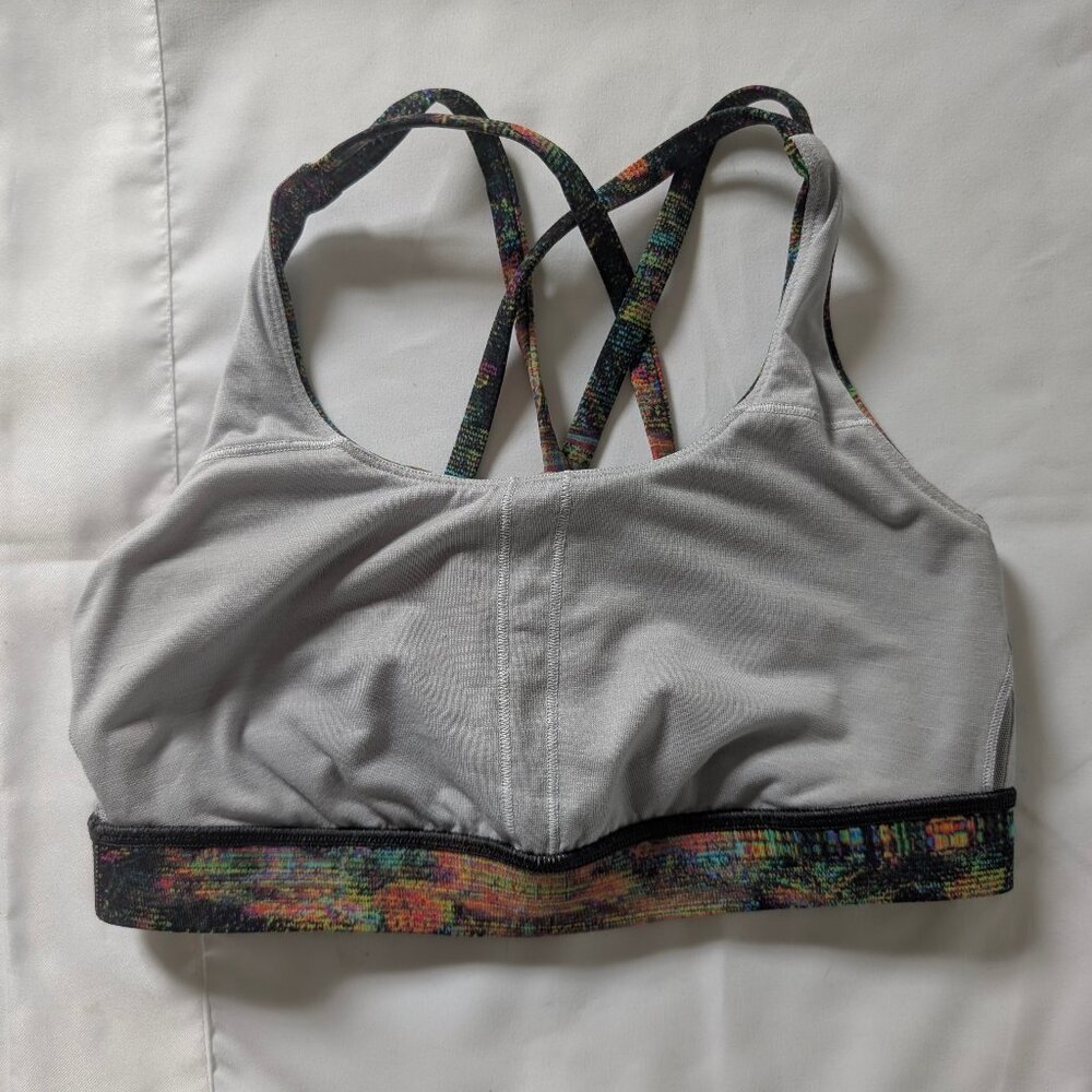 EUC Lululemon Energy Bra Glitch Tapestry Starlight Multi Women's 6 Small sports - Picture 7 of 9